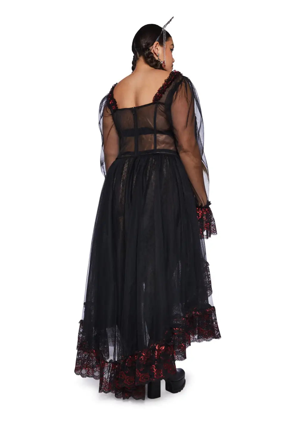 Plus Dance With Death High-Low Dress