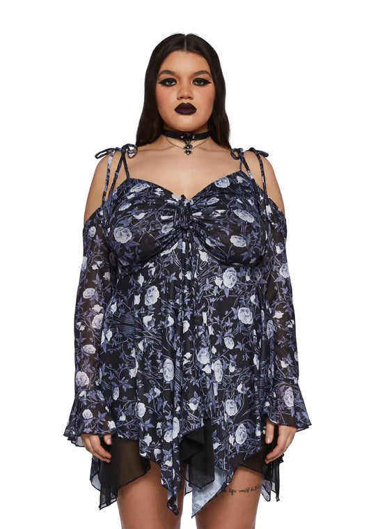 Plus F is For Fairies? Handkerchief Dress - Light Floral