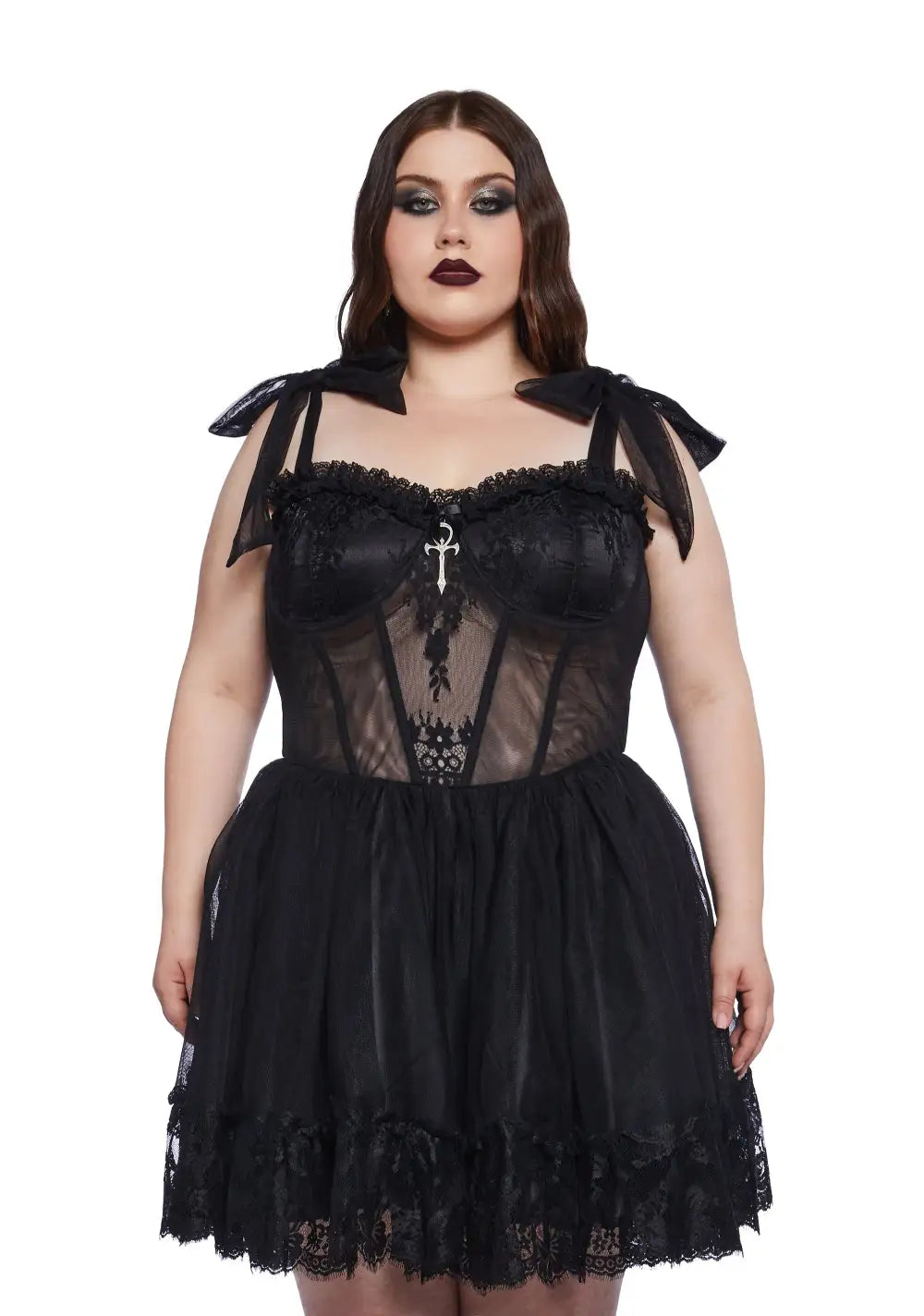 Plus Dance With Death Mini Dress