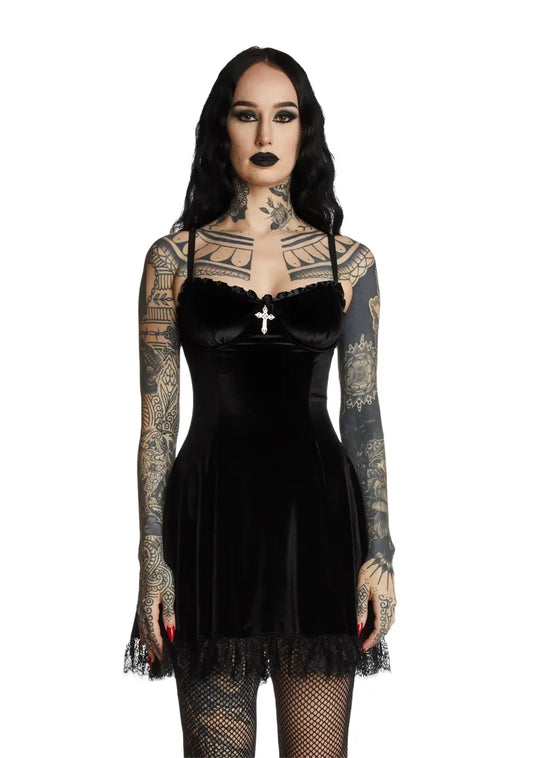 Midnight Blind Faith Velvet Dress