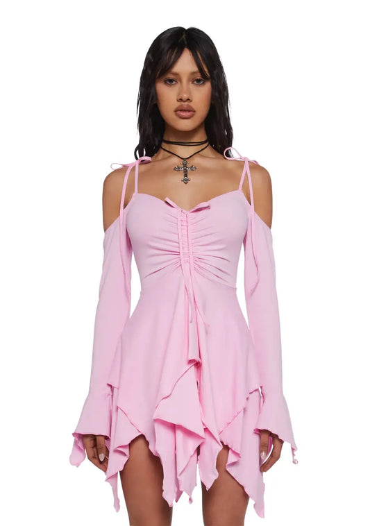 F is For Fairies? Handkerchief Dress - Pink