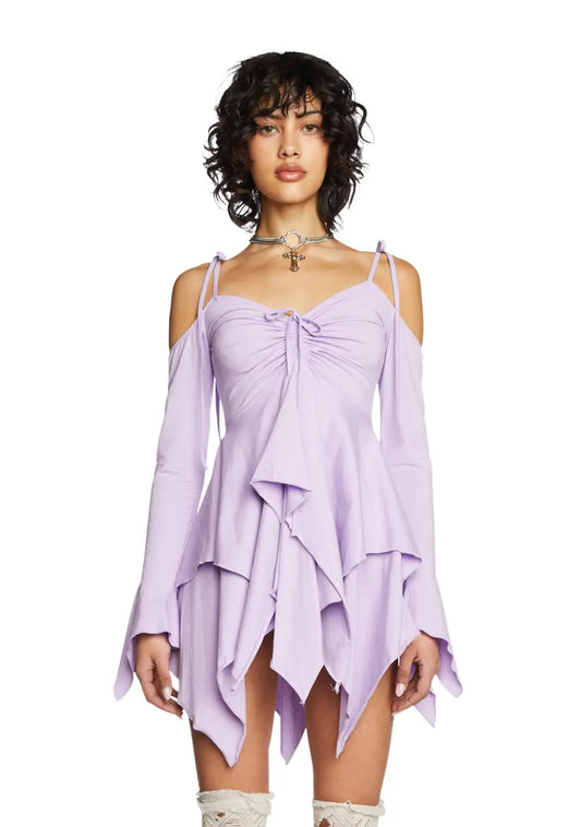 F is For Fairies? Handkerchief Dress - Lavender
