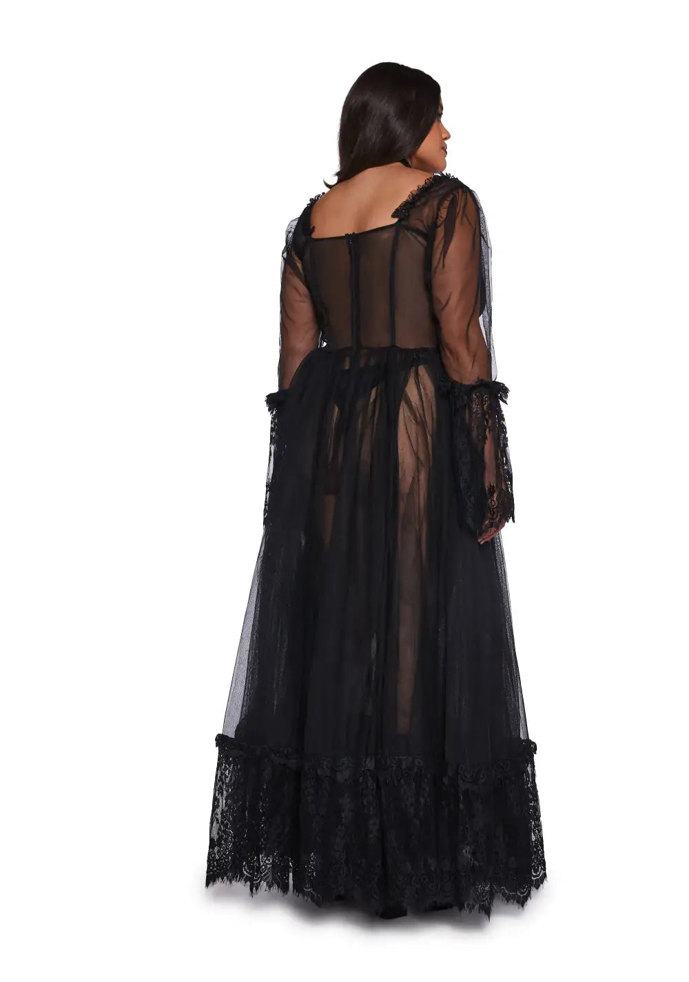 Plus Dance With Death Maxi Dress - Black