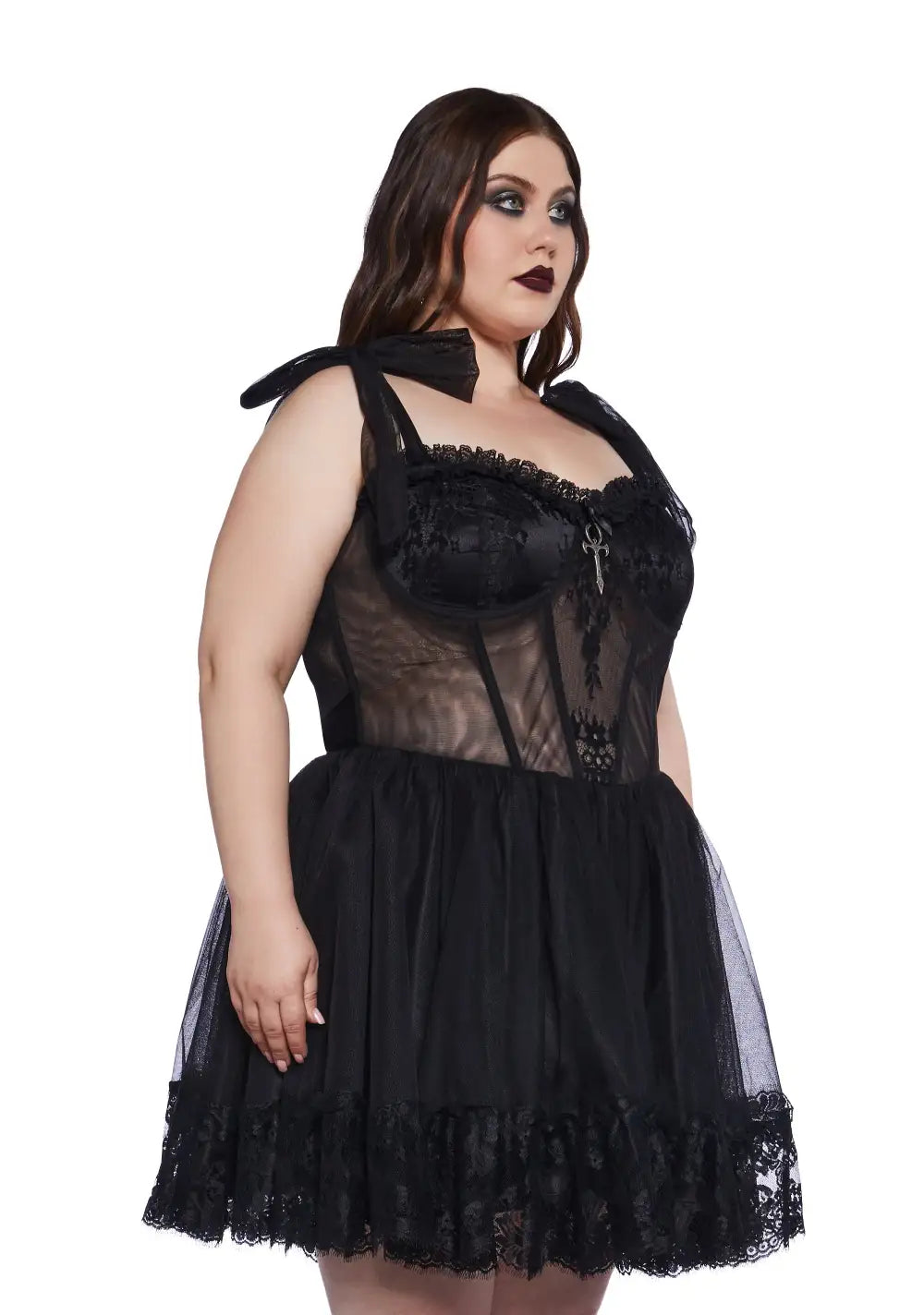 Plus Dance With Death Mini Dress