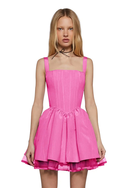 Magic Moves Corset Dress - Dark Pink