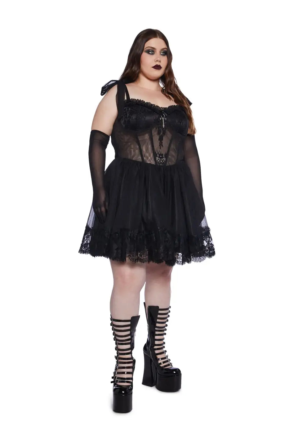 Plus Dance With Death Mini Dress