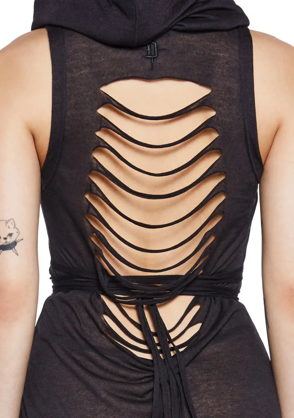 Echo Sheer Hooded Mini Dress