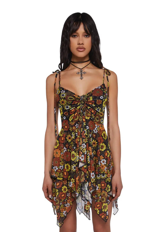 F Is For Fairies?  Handkerchief Dress - Floral